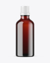 Dark Amber Glass Essential Oil Bottle Mockup