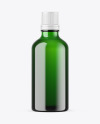 Green Glass Essential Oil Bottle Mockup