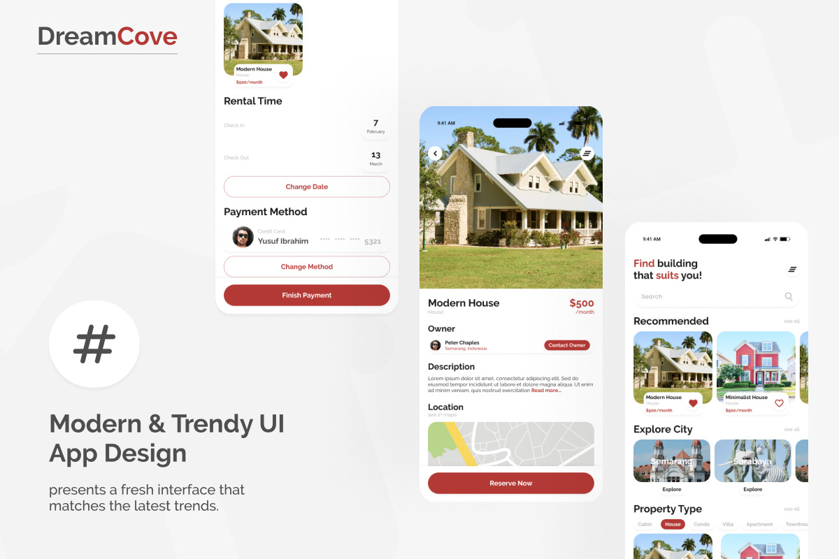 DreamCove - Home Rental Mobile App