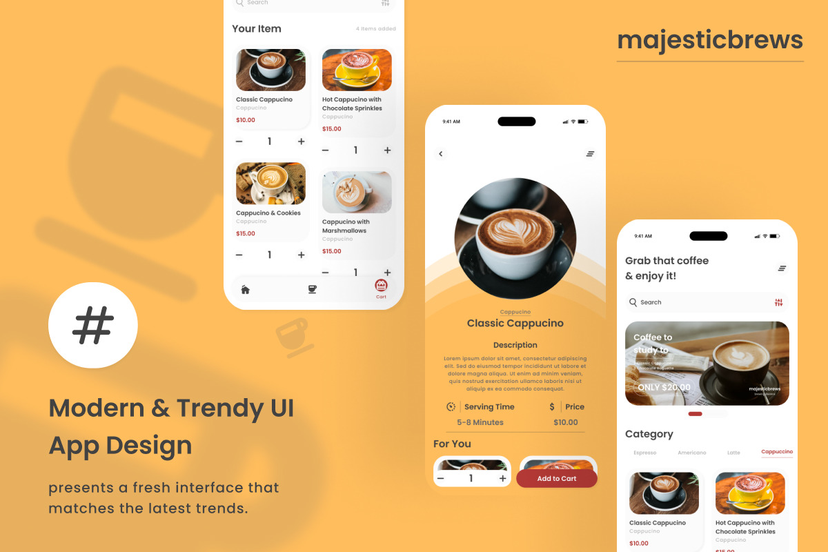 MajesticBrews - Coffee Shop Mobile App