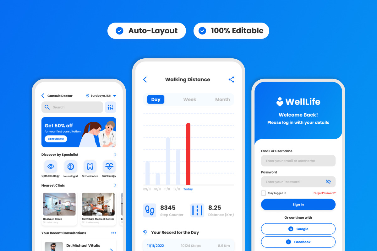 WellLife - Healthcare and Medical Mobile App