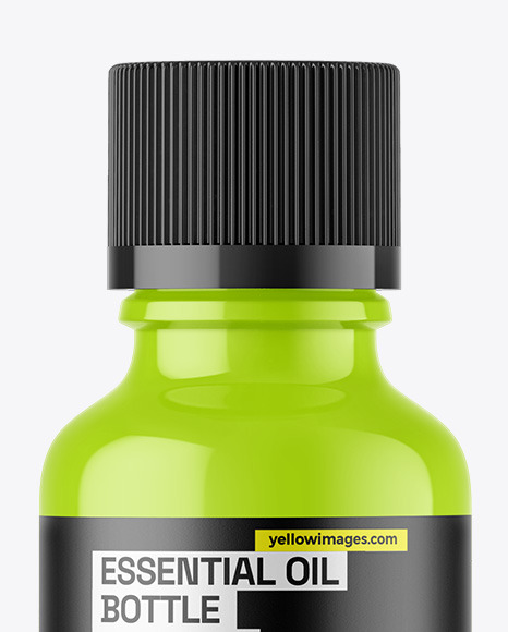 Glossy Essential Oil Bottle Mockup