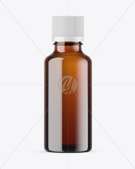 Amber Glass Essential Oil Bottle Mockup