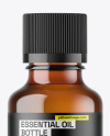 Amber Glass Essential Oil Bottle Mockup