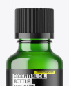 Green Glass Essential Oil Bottle Mockup