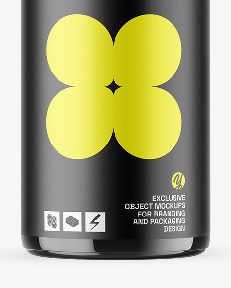 Dark Amber Glass Essential Oil Bottle Mockup