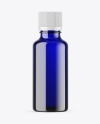 Blue Glass Essential Oil Bottle Mockup