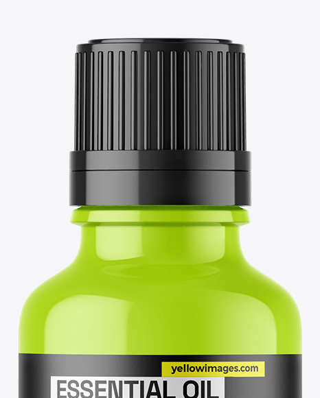 Glossy Essential Oil Bottle Mockup