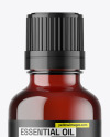 Dark Amber Glass Essential Oil Bottle Mockup