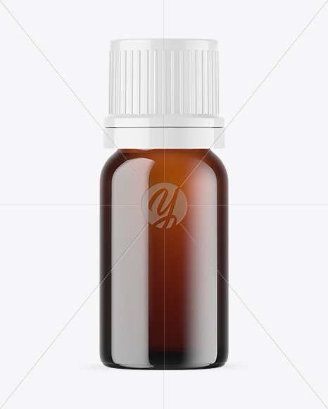 Amber Glass Essential Oil Bottle Mockup