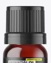 Dark Amber Glass Essential Oil Bottle Mockup