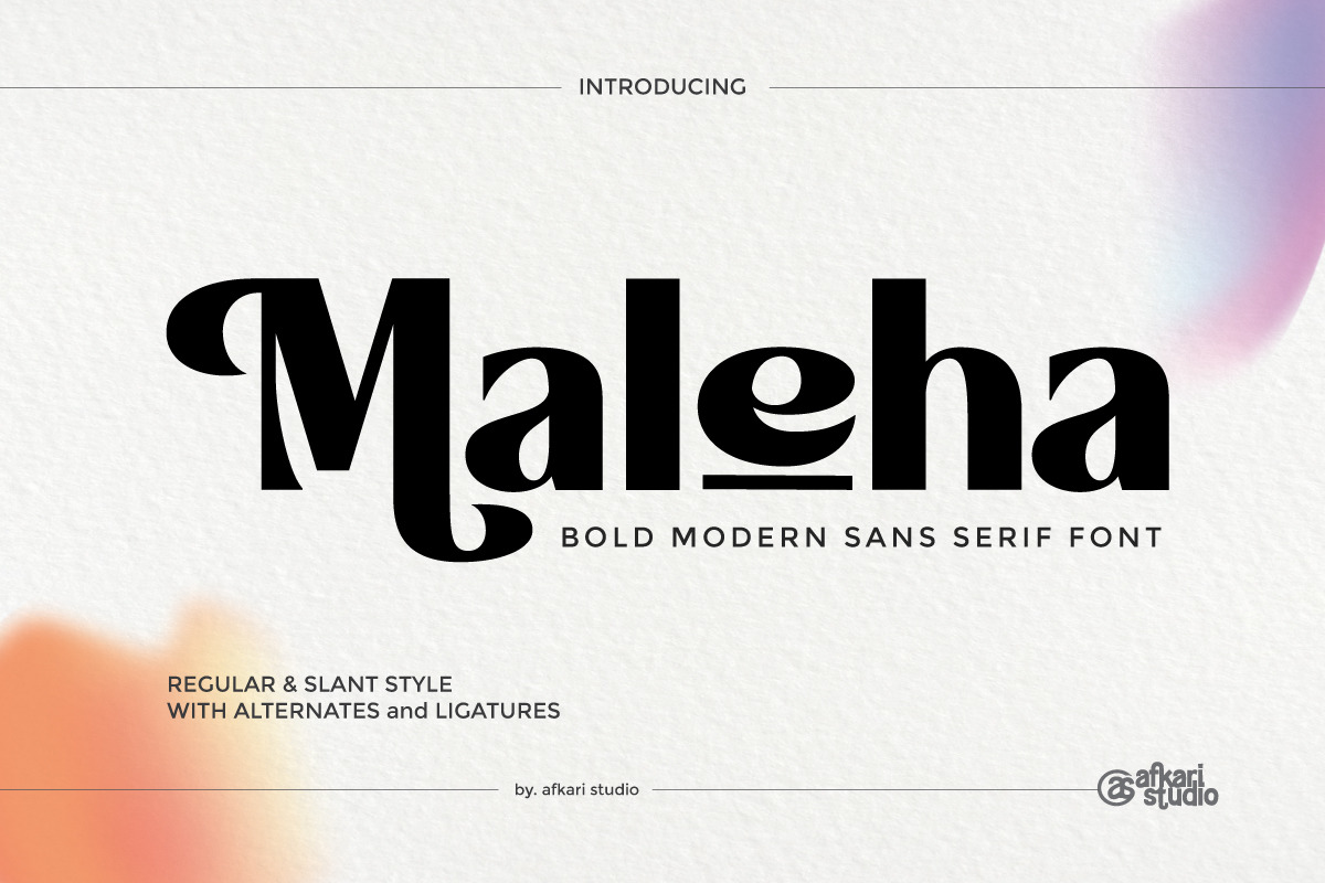 Maleha Bold Modern Sans Serif Font Maleha Bold Modern Sans Serif Font