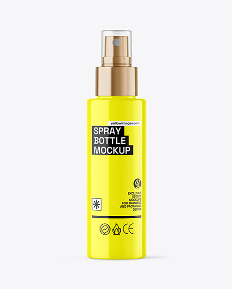 Glossy Spray Bottle Mockup Glossy Spray Bottle Mockup