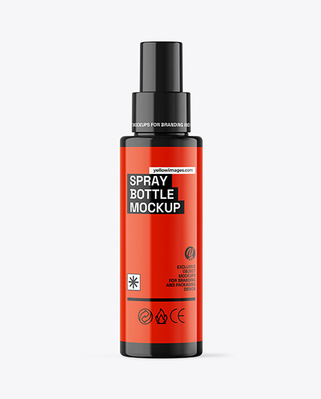 Glossy Spray Bottle Mockup Glossy Spray Bottle Mockup