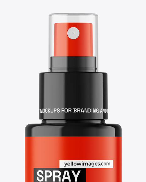 Glossy Spray Bottle Mockup Glossy Spray Bottle Mockup