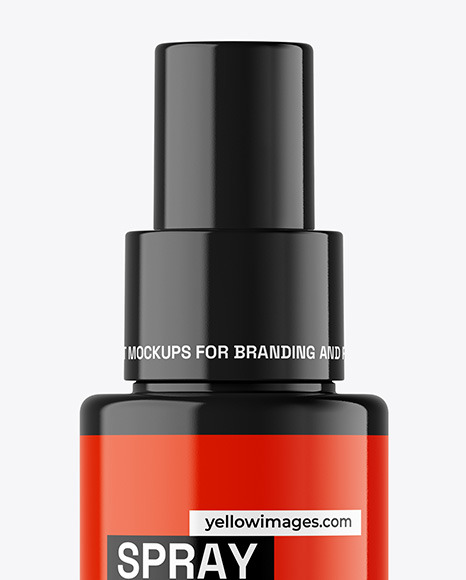 Glossy Spray Bottle Mockup Glossy Spray Bottle Mockup