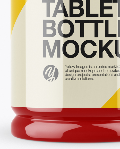 Glossy Pills Bottle Mockup