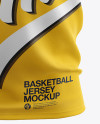 Basketball Jersey With V-Neck Mockup - Front View