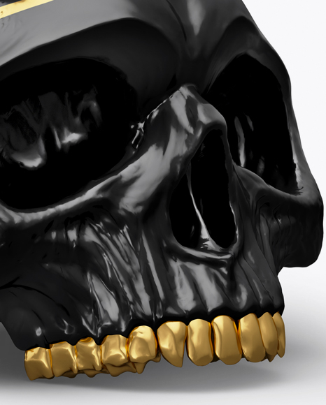 Skull Mockup - Half Side View