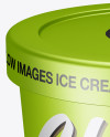 Metallic Ice Cream Cup Mockup