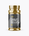 Metallic Pills Bottle Mockup