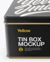 Matte Tin Box Mockup (High-Angle Shot)