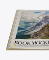 Opened Textured Book Mockup - Top View