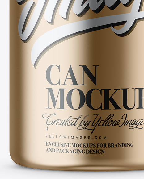 Metallic Tin Can Mockup