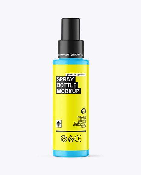 Matte Spray Bottle Mockup