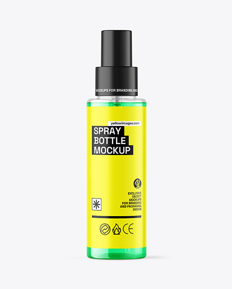 Color Liquid Spray Bottle Mockup