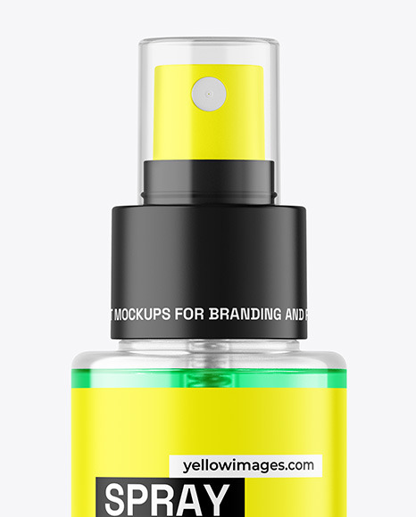 Color Liquid Spray Bottle Mockup