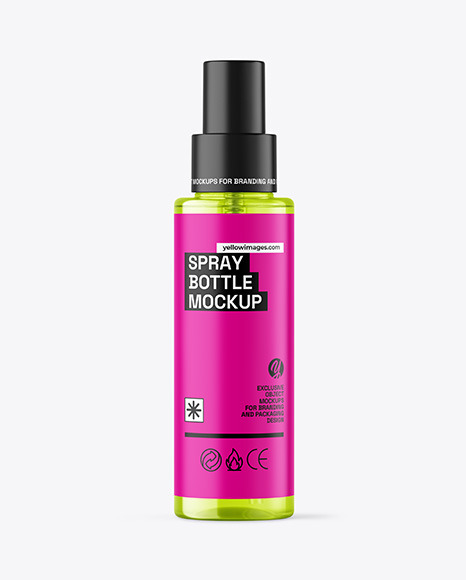 Clear Spray Bottle Mockup