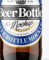 Amber Glass Beer Bottle Mockup