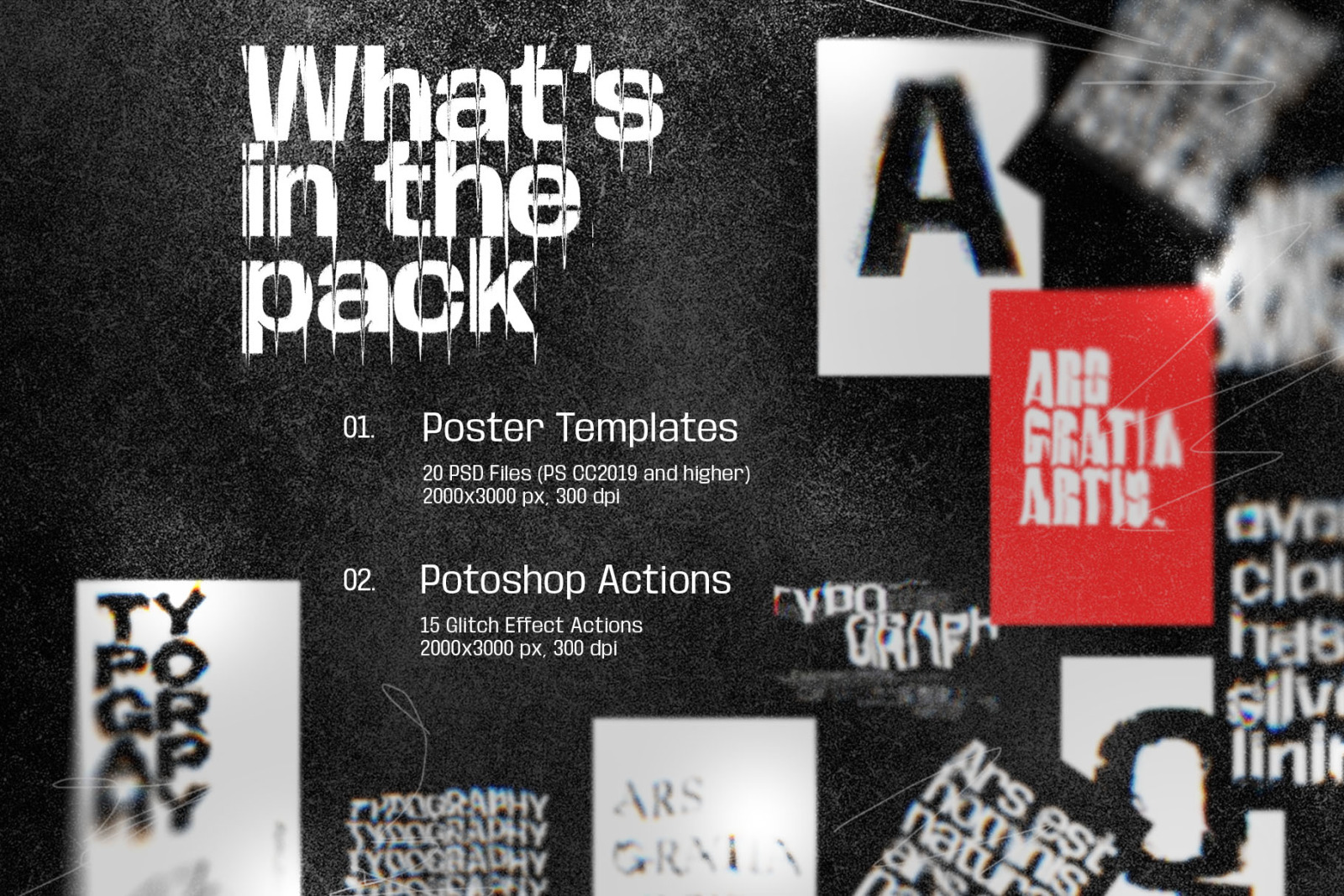 Poster Templates and Glitch Actions Poster Templates and Glitch Actions