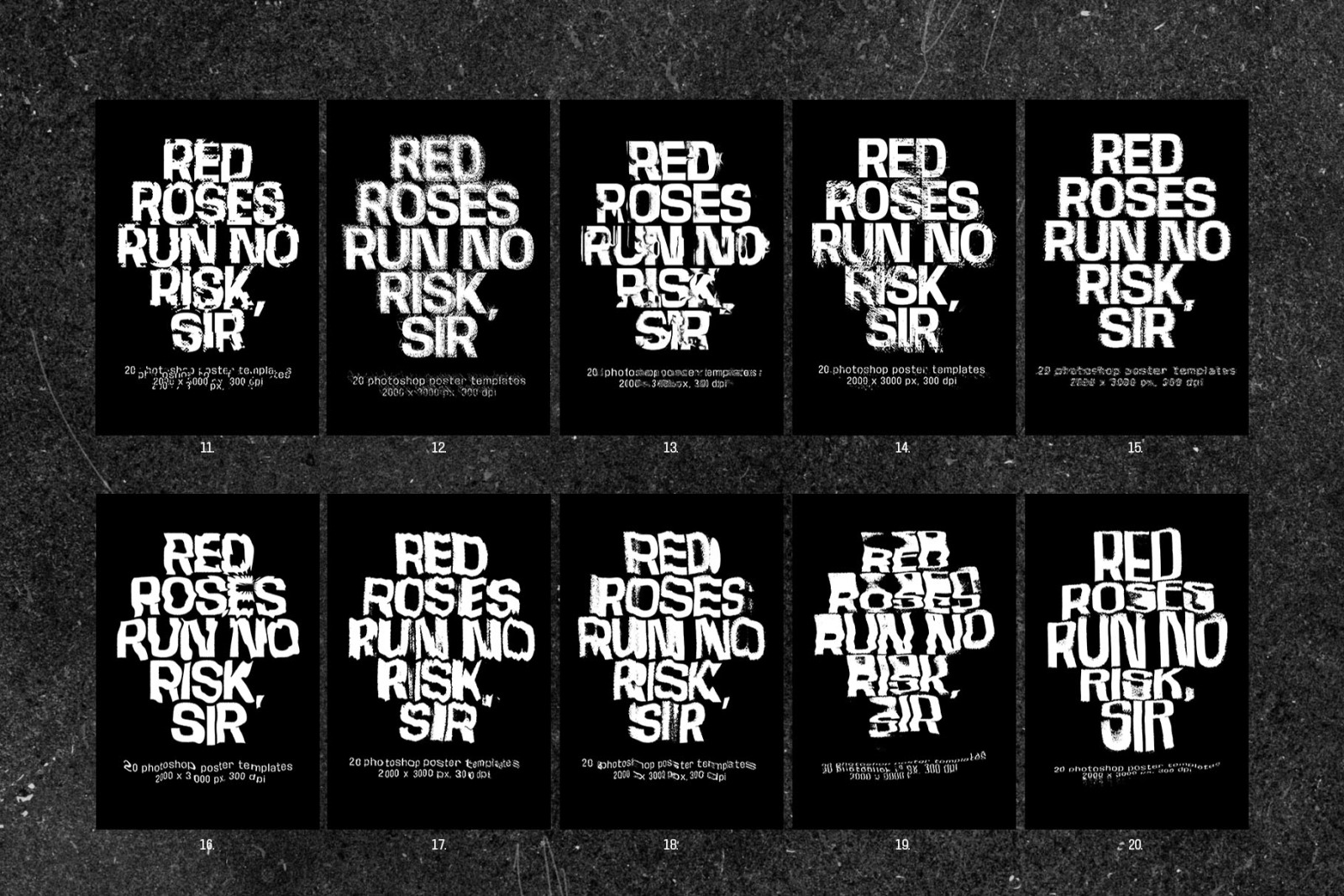 Poster Templates and Glitch Actions Poster Templates and Glitch Actions