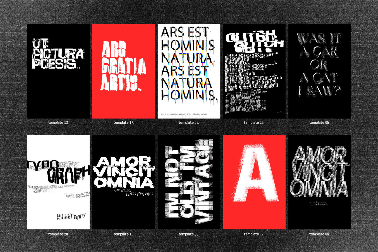 Poster Templates and Glitch Actions Poster Templates and Glitch Actions