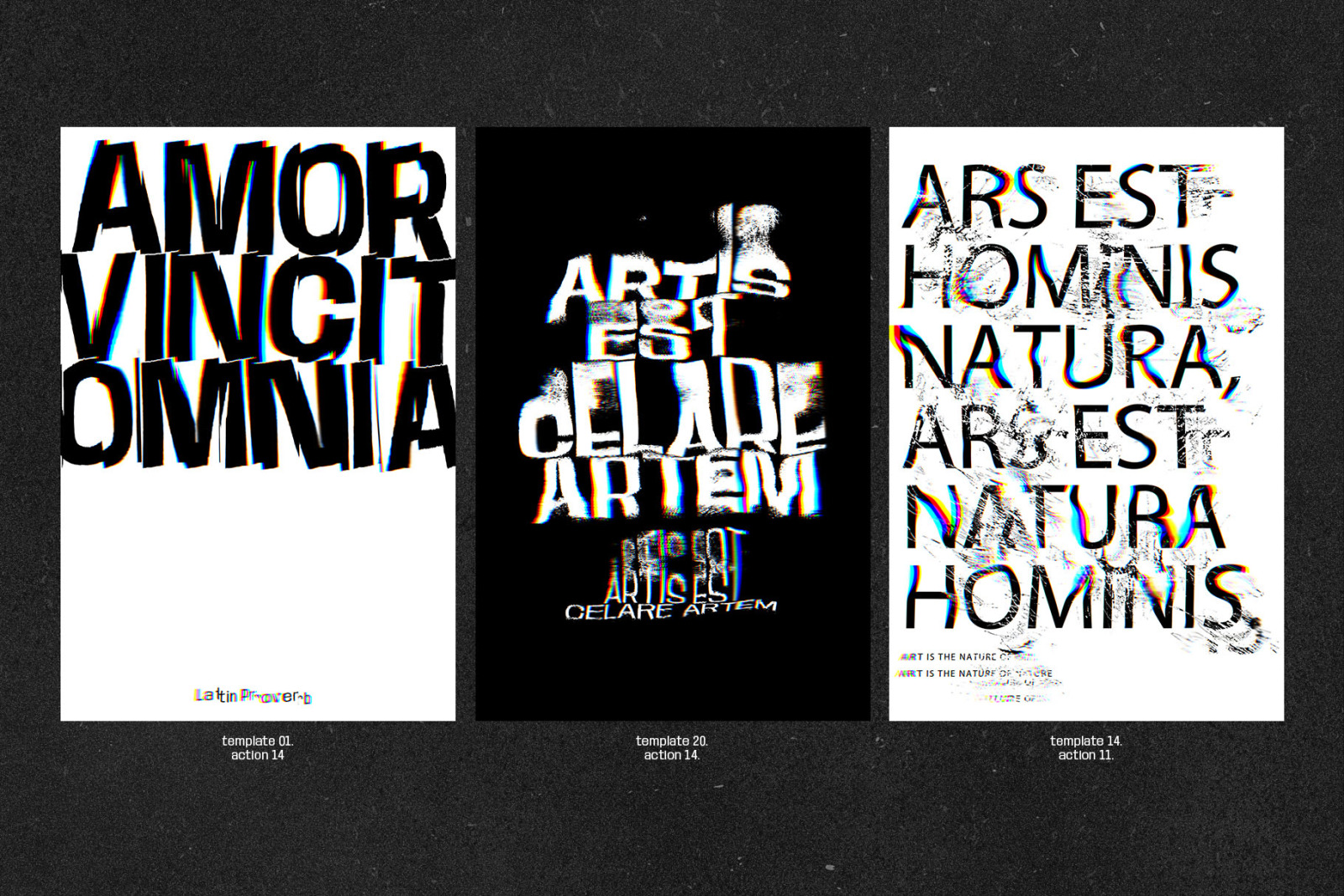 Poster Templates and Glitch Actions Poster Templates and Glitch Actions