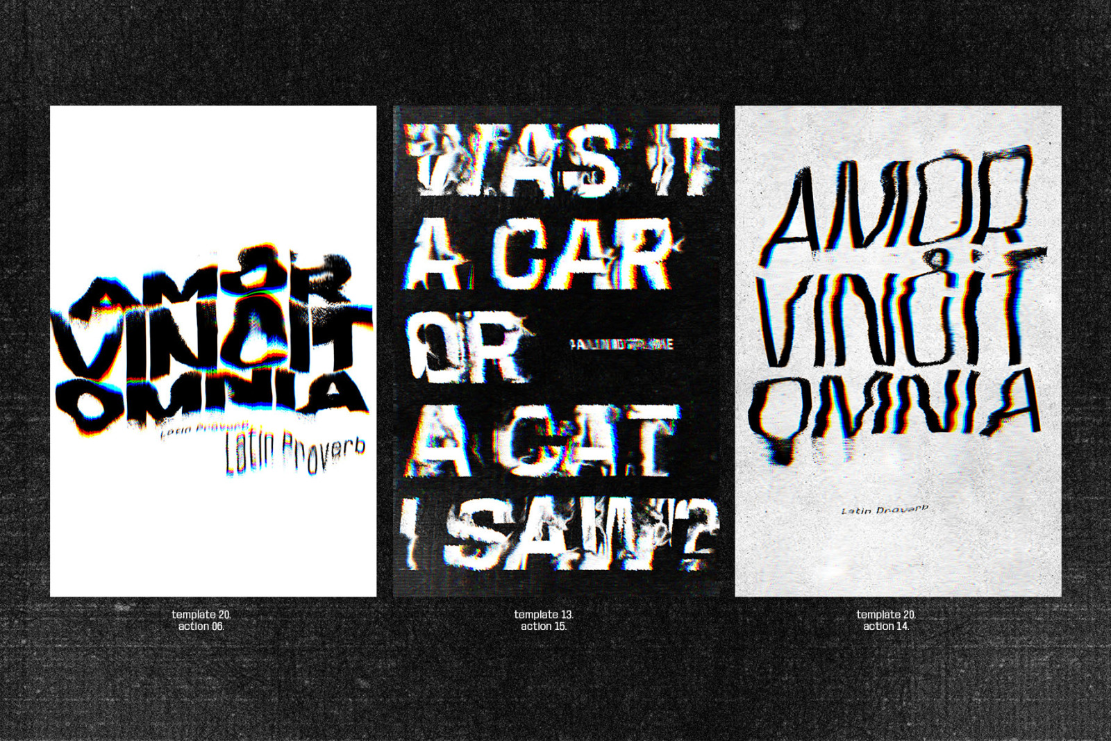 Poster Templates and Glitch Actions Poster Templates and Glitch Actions