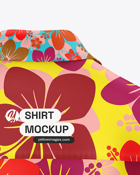 Hawaiian Shirt Mockup - Back View - Free Download Images High Quality