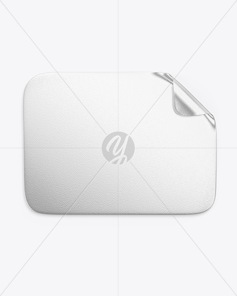 Metallic Texturated Sticker Mockup