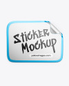 Metallic Texturated Sticker Mockup