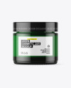 Green Glass Cosmetic Jar Mockup