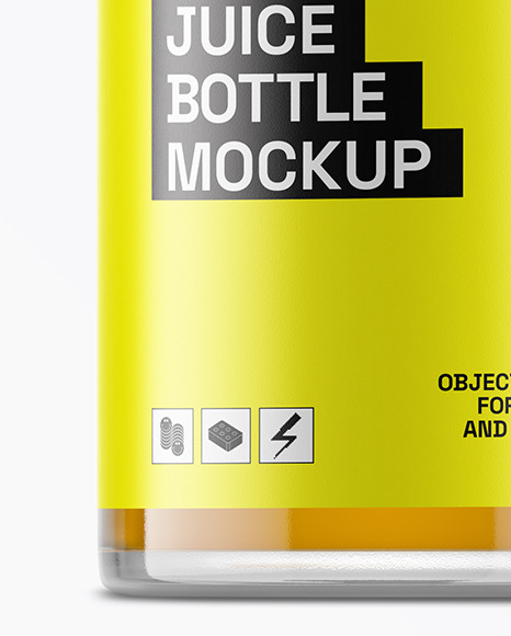 Apple Juice Glass Bottle Mockup