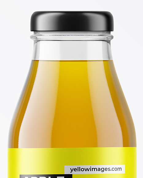 Apple Juice Glass Bottle Mockup