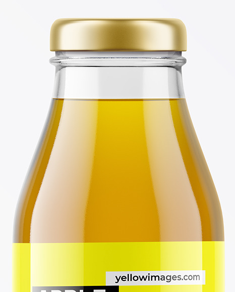 Apple Juice Glass Bottle Mockup