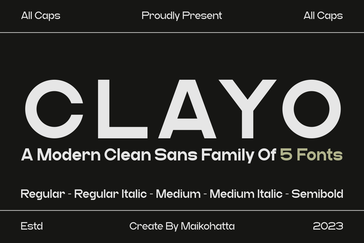 Clayo - Modern Clean Sans Family Font Clayo - Modern Clean Sans Family Font