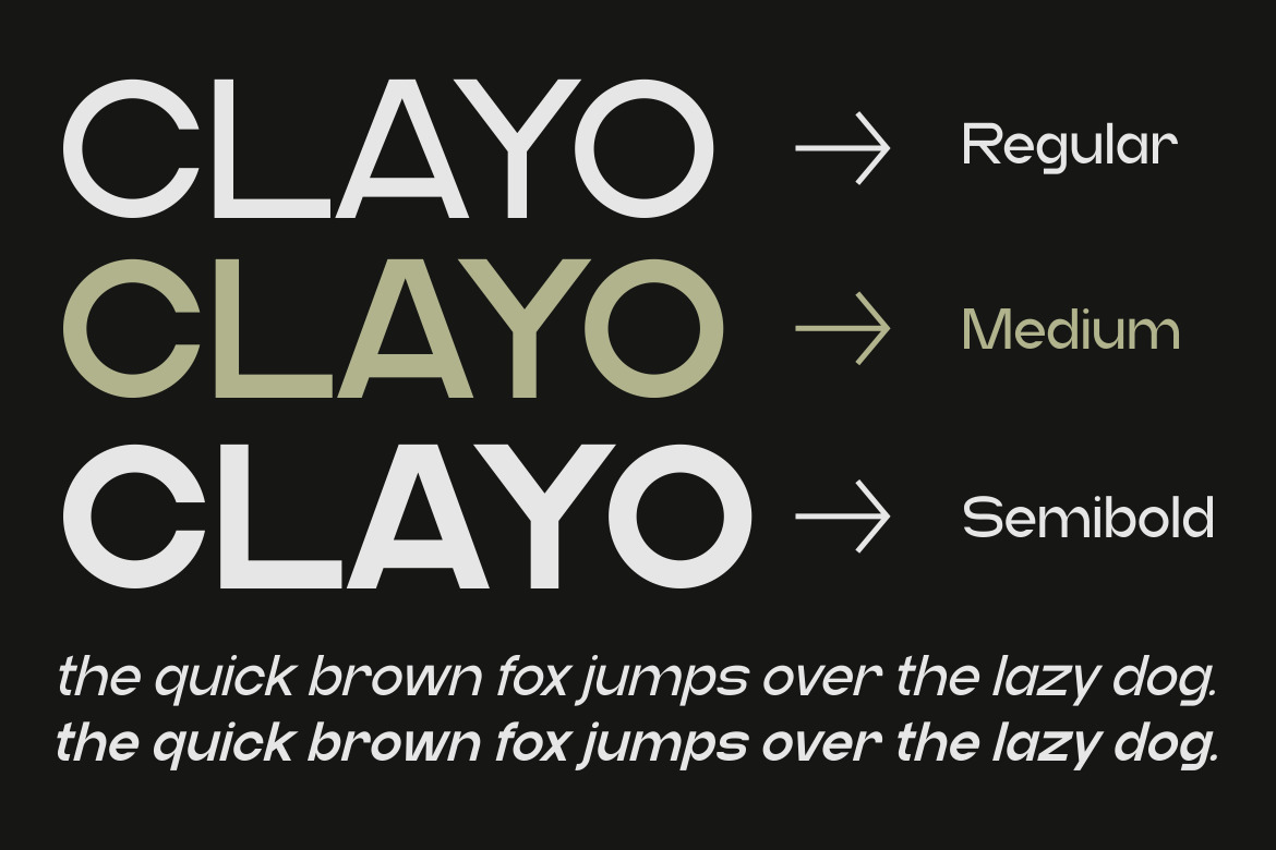 Clayo - Modern Clean Sans Family Font