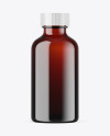 Dark Amber Glass Essential Oil Bottle Mockup