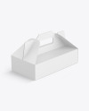 Cardboard Paper Box w/ Handle Mockup