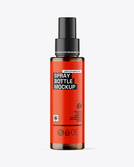 Amber Spray Bottle Mockup